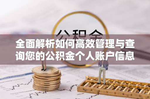 武夷山全面解析如何高效管理与查询您的公积金个人账户信息